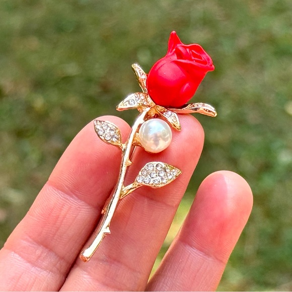 Rose Brooch flower pin rose pin mother's day gift valentine gift - Picture 3 of 9